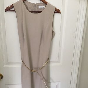 Calvin Klein sleeveless dress 2/$25 with gold belt